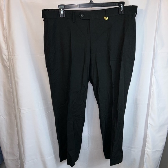 Stafford Dress Pants Slacks Traveler Classic Relaxed Fit Sharkskin Trouser Pants - Picture 6 of 9